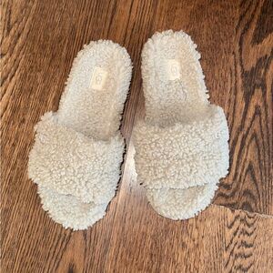 UGG Plush Tan Slides
